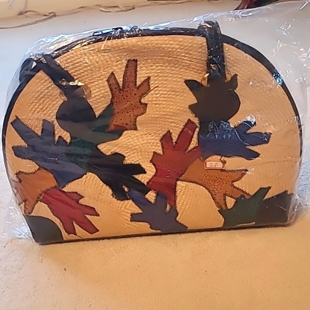 NEW Straw Handbag - Multi Color Front